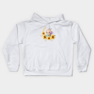 Bee On A Sunflower Kids Hoodie